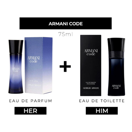 Armani Code 75ml EDP Women + 75ml EDT Men by Armani