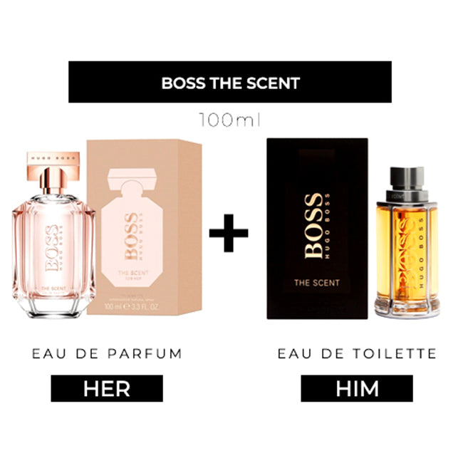 Boss The Scent 100ml EDP Women + 100ml EDT Men by Hugo Boss