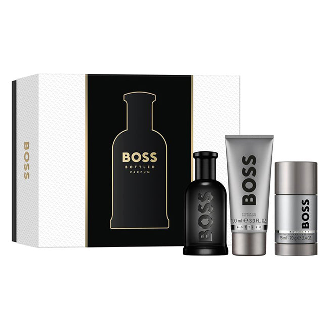 Boss Bottled Parfum 3Pc Gift Set for Men by Hugo Boss