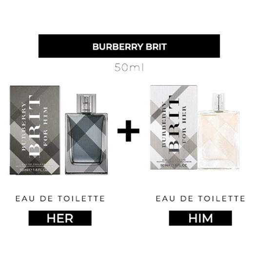 Brit 50ml EDT Women + 50ml EDT Men by Burberry