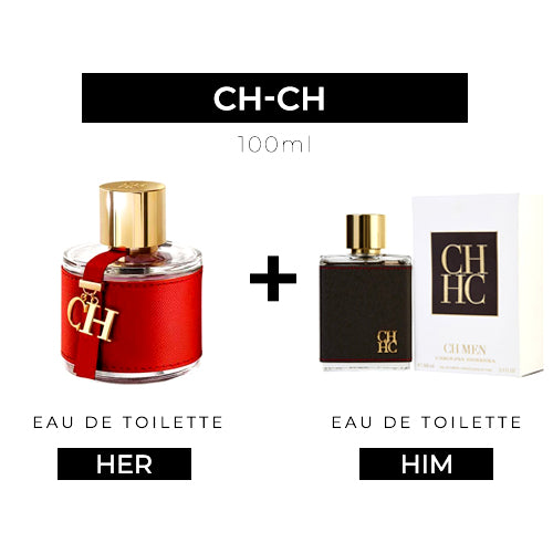 Ch-Ch 100ml EDT Women + 100ml EDT Men by Carolina Herrera