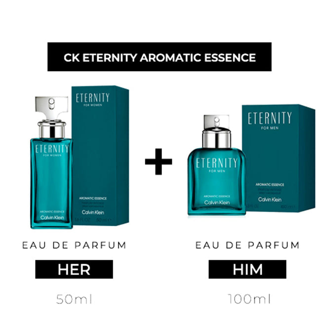 Eternity Aromatic Essence 50ml EDP Women + 100ml EDP Men by Calvin Klein