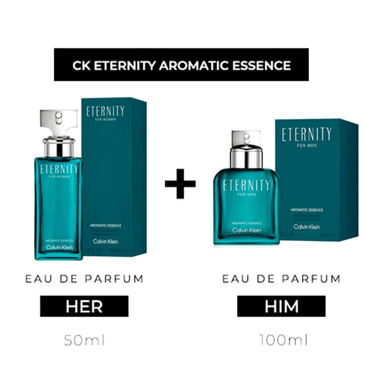 Eternity Aromatic Essence 50ml EDP Women + 100ml EDP Men by Calvin Klein