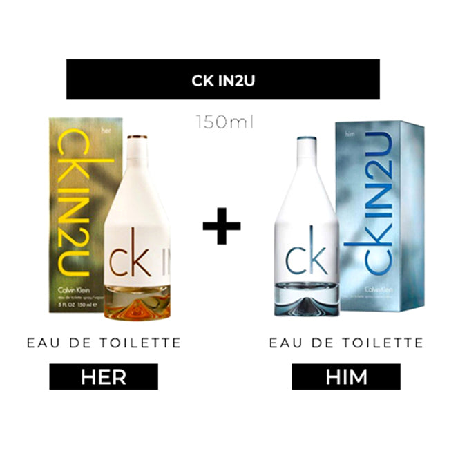CK In2U 150ml EDT Women + 150ml EDT Men by Calvin Klein