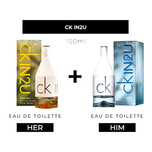 CK In2U 150ml EDT Women + 150ml EDT Men by Calvin Klein