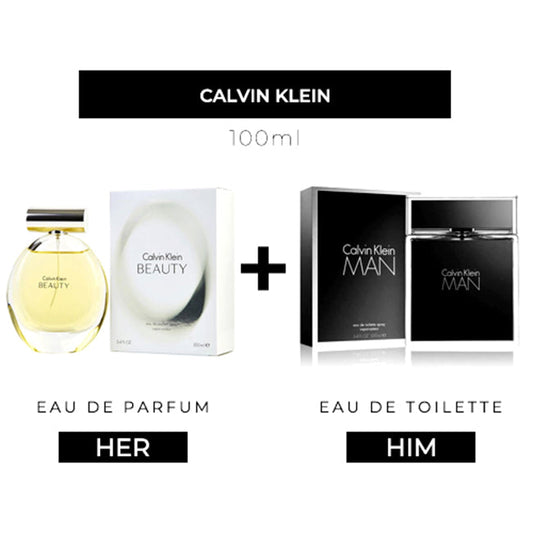 Ck Beauty 100ml EDP Women + Ck Man 100ml EDT Men by Calvin Klein