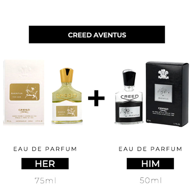 Aventus 75ml EDP Women + 50ml EDP Men by Creed