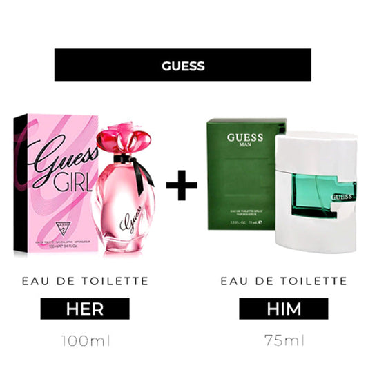 Guess Girl 100ml EDT Women + Guess Man 75ml EDT Men by Guess