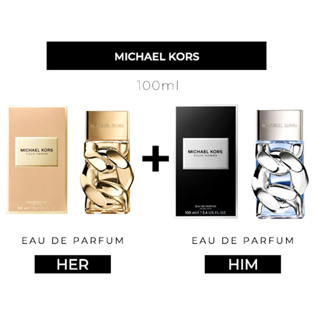 MK Pour Femme 100ml EDP Women + Pour Homme 100ml EDP Men by Michael Kors