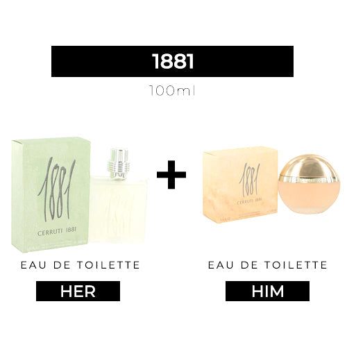 1881 100ml EDT Women + 100ml EDT Men by Nino Cerruti