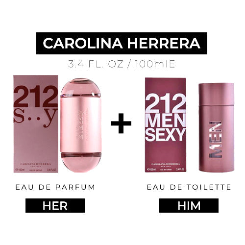 212 Sexy 100ml EDP Women + 100ml EDT Men by Carolina Herrera