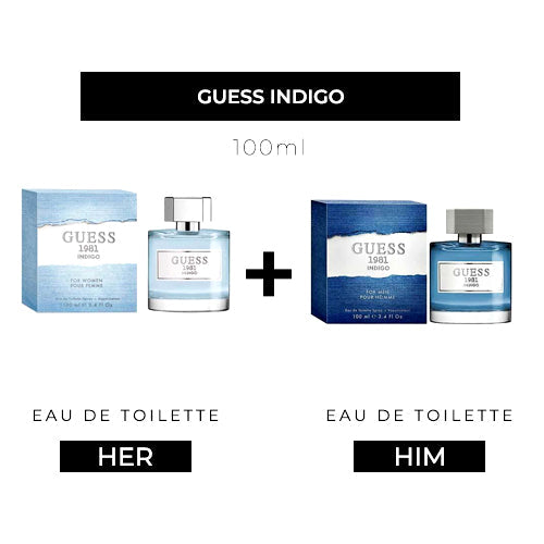 Guess Indigo 100ml EDT Women + 100ml EDT Men by Guess