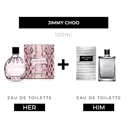Jimmy Choo 100ml EDT Women + Jimmy Choo Man 100ml EDT Men by Jimmy Choo
