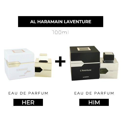 L'Aventure 100ml EDP Women + 100ml EDP Men by Al Haramain