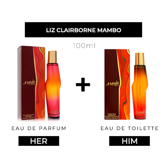 Mambo 100ml EDP Women + 100ml EDT Men by Liz Clairborne
