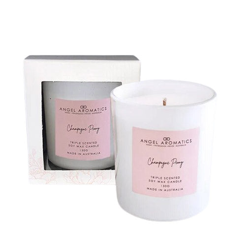 130g - Champagne Peony Scented Soy Candles