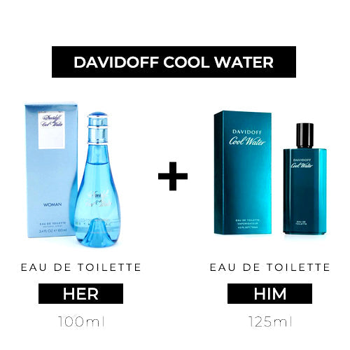 Coolwater 100ml EDT Women + 125ml EDT Men by Davidoff