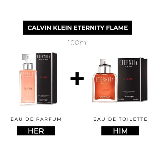Eternity Flame 100ml EDP Women +100ml EDT Men by Calvin Klein