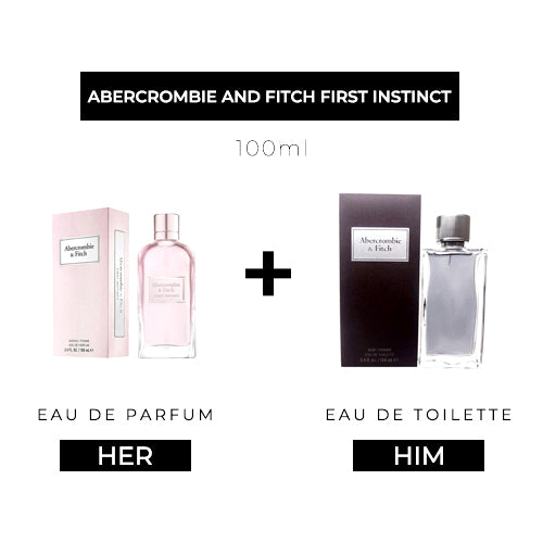 First Instinct 100ml EDP Women + 100ml EDT Men by Abercrombie And Fitch