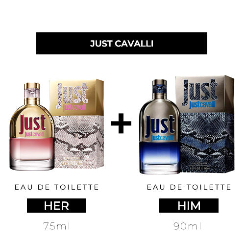 Just Cavalli 75ml EDT Women + 90ml EDT Men by Roberto Cavalli
