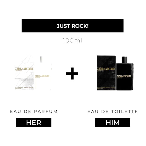 Just Rock! For Her 100ml EDP Women + For Him 100ml EDT Men by Zadig & Voltaire