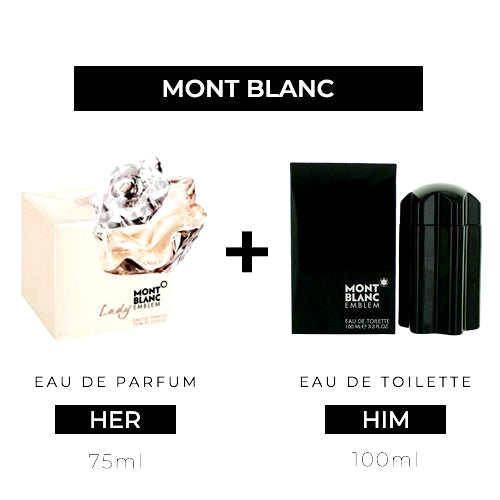 Lady Emblem 75ml EDP Women + Emblem 100ml EDT Men by Mont Blanc