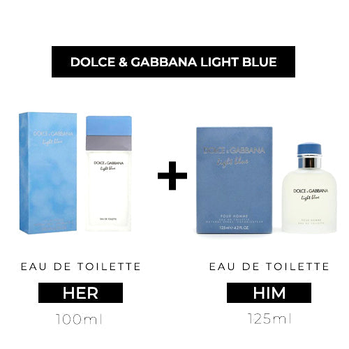 Light Blue 100ml EDT Women + 125ml EDT Men by Dolce & Gabbana