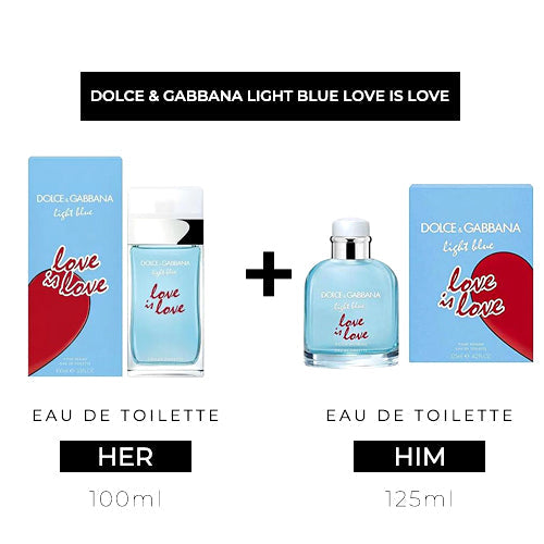 Light Blue Love Is Love 100ml EDT Women + 125ml EDT Men by Dolce & Gabbana