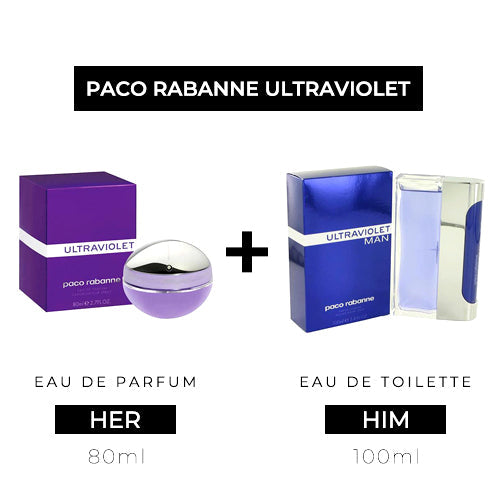 Ultraviolet 80ml EDP Women + 100ml EDT Men by Paco Rabanne